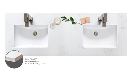Precut Quartz Morning Dew Vanity Countertop-- SELF PICK UP ONLY - ZCBuildingSupply