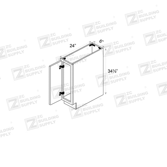 Base 06" - Cognac 6 Inch Base Cabinet