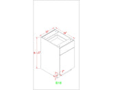 Base 18" - Shiny White 18 Inches Base Cabinet