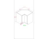 Base 33" - Dark Grain 33 Inches Lazy Susan Base Cabinet