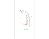 Base 9" - Dark Grain 9 Inches Spice Base Cabinet