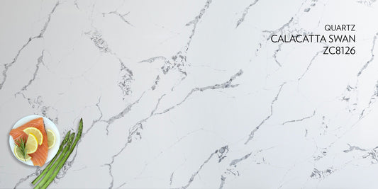 3cm Quartz 126"x 63" Countertop - Calacatta Swan- Self Pick Up Only - ZCBuildingSupply
