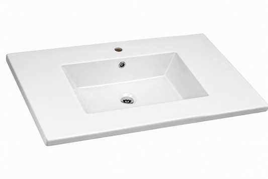 Voltaire 37" Vanity Top Bathroom Sink with Single Faucet Hole