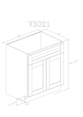 30" Vanity Cognac (Without sink and countertop)