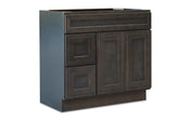 36" Vanity Ashton Grey (Without sink and countertop) Right or Left side Drawer - ZCBuildingSupply