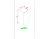 Wall 12" - Dark Grain 12 Inch Wall Cabinet