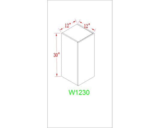 Wall 12" - Dark Grain 12 Inch Wall Cabinet