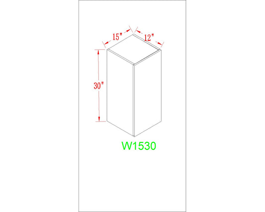 Wall 15" - Dark Grain 15 Inch Wall Cabinet