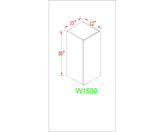 Wall 15" - White Oak 15 Inch Wall Cabinet