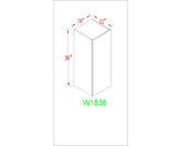 Wall 18" - White Oak 18 Inch Wall Cabinet