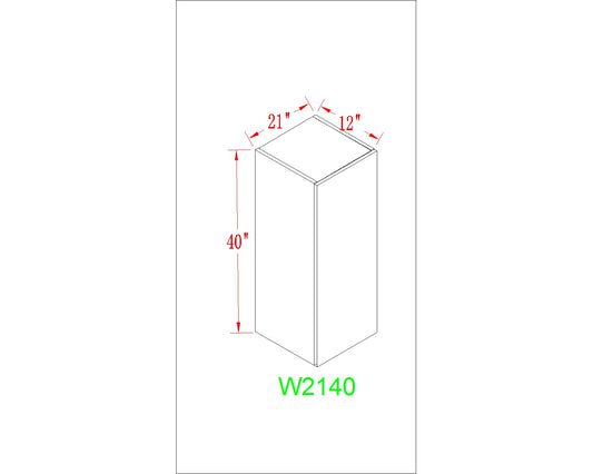 Wall 21" - Shiny White 21 Inch Wall Cabinet