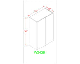 Wall 24" - White Oak 24 Inch Wall Cabinet