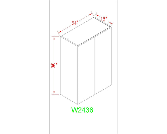 Wall 24" - White Oak 24 Inch Wall Cabinet
