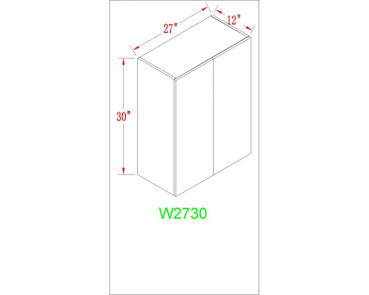 Wall 27" - White Oak 27 Inch Wall Cabinet