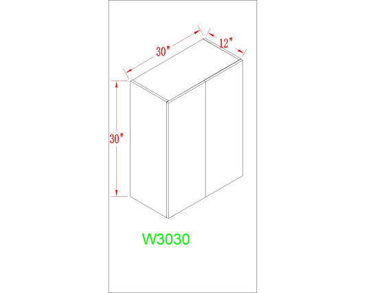 Wall 30" - Dark Grain 30 Inch Wall Cabinet