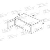 Wall 33" - Dark Ash 33 Inch Wall Refrigerator Cabinet (24"D)