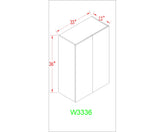 Wall 33" - Dark Grain 33 Inch Wall Cabinet