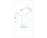 Wall 36" - White Oak 36 Inch Wall Refrigerator Cabinet(12")