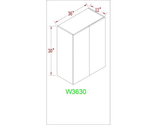 Wall 36" - White Oak 36 Inch Wall Cabinet