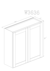 Wall 36" - Honey Oak 36 Inch Wall Cabinet/ 36''
