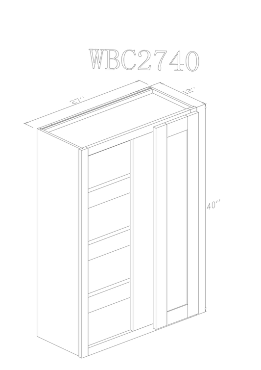 Wall 27" - Almond White 27 Inch Wall Blind Cabinet - ZCBuildingSupply