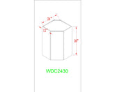 Wall 24" - Shiny White 24 Inch Wall Corner Cabinet