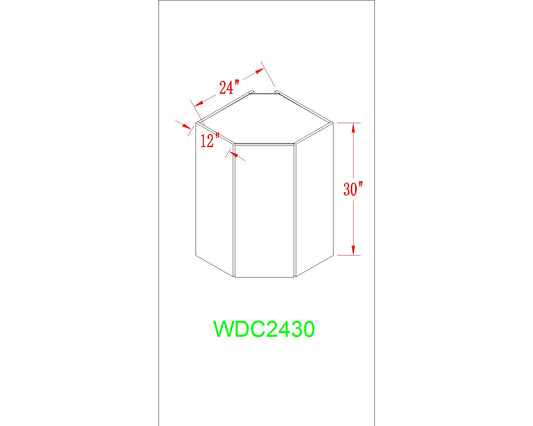 Wall 24" - Dark Grain 24 Inch Wall Corner Cabinet