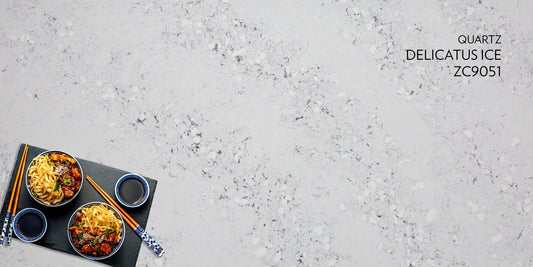 3cm Quartz 126"x 63" Countertop -Delicatus Ice- Self Pick Up Only