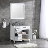 36" Vanity New Pure White (Without sink and countertop) Right or Left side 4 Drawers - ZCBuildingSupply