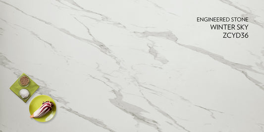 0N SALE!!! 3cm Engineer Stone126"x 63" Countertop - Winter Sky- Self Pick Up Only