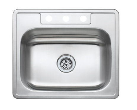 25" Kitchen sink Stainless Steel Top Mount 1048 - ZCBuildingSupply