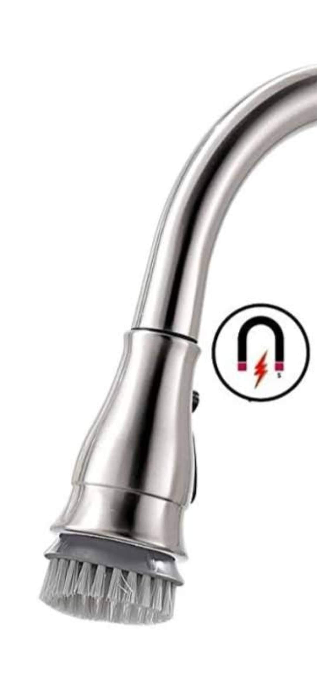 APS150TL Infrared Motion Senor Hands-Free Kitchen Faucet with brush and soap bottle