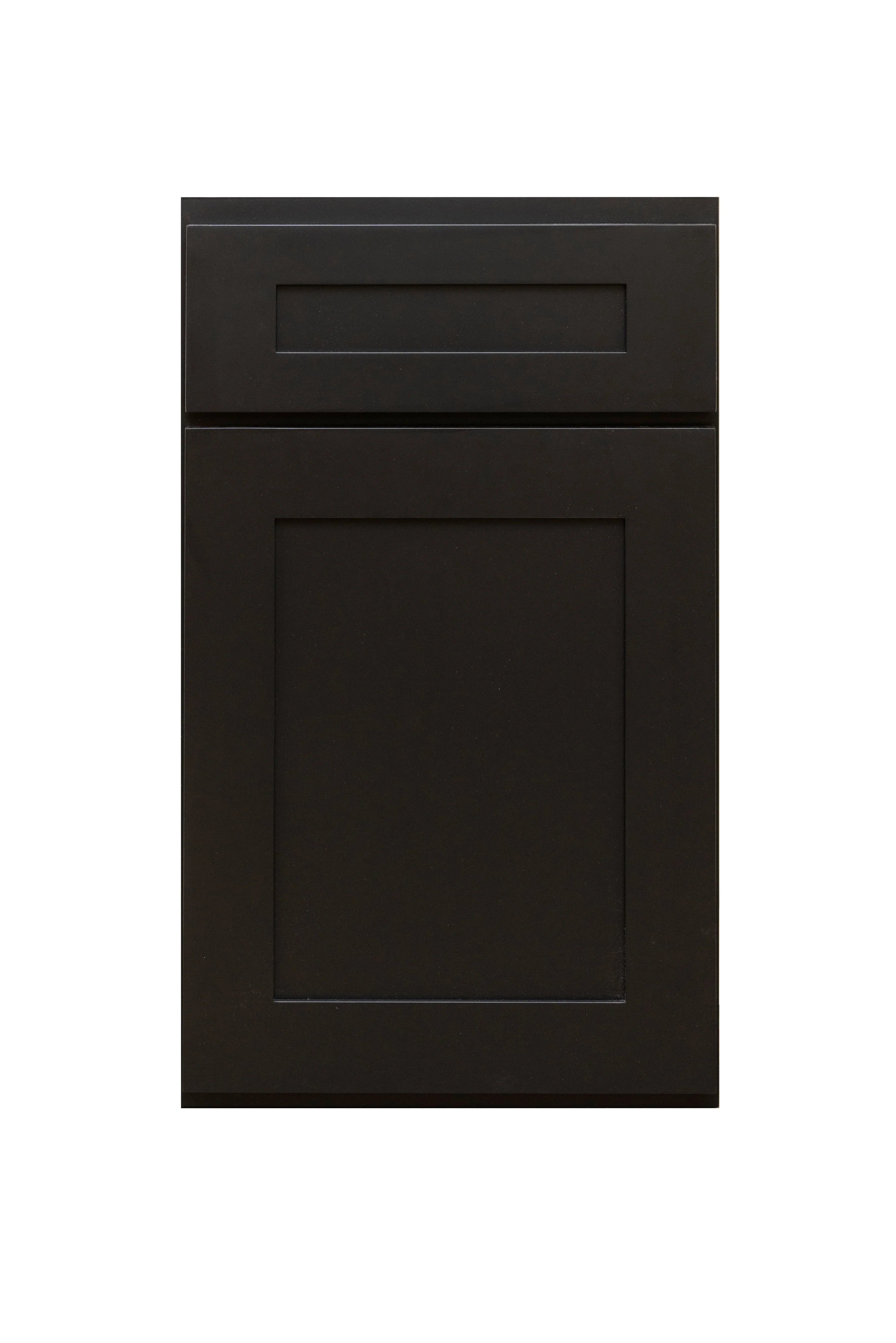 Base 24" - Pure Black 24 Inches 2 Drawer Base Cabinet/24''