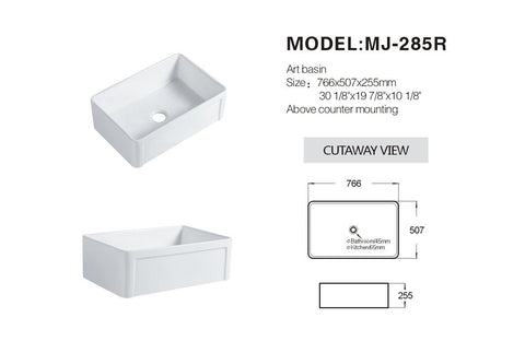 Porcelain Farm Sink - ZCBuildingSupply