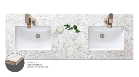 Precut Quartz Serra White Vanity Countertop-- SELF PICK UP ONLY - ZCBuildingSupply