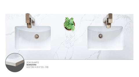 Precut Quartz Borghini Vanity Countertop--SELF PICK UP ONLY - ZCBuildingSupply