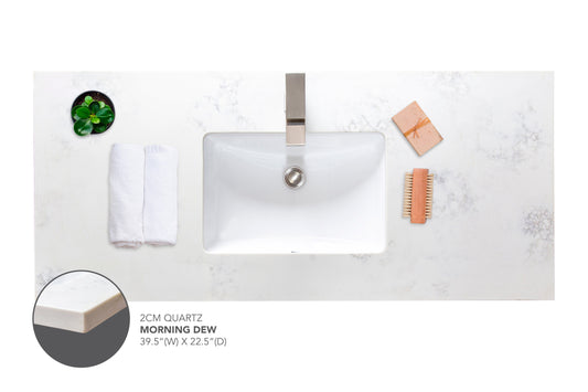 Precut Quartz Morning Dew Vanity Countertop-- SELF PICK UP ONLY - ZCBuildingSupply