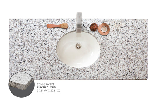 Precut Granite Silver Cloud Vanity Countertop- SELF PICK UP ONLY - ZCBuildingSupply