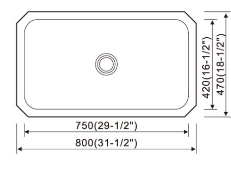 30" Kitchen Sink Stainless Steel Undermount Single 3118 - ZCBuildingSupply