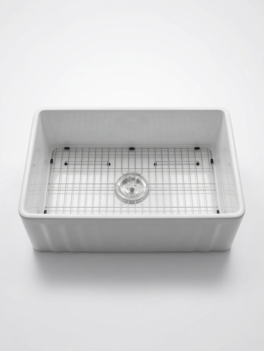 33" Porcelain Single Farm Sink BL3318N