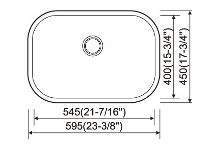 21" Kitchen Sink Stainless Steel Undermount Single 5945 - ZCBuildingSupply