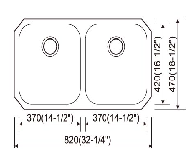 30" Kitchen Sink Stainless Steel Undermount Double sink 8247 - ZCBuildingSupply