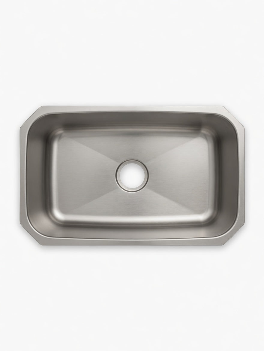 28" Kitchen Sink Stainless Steel Undermount Single 3017