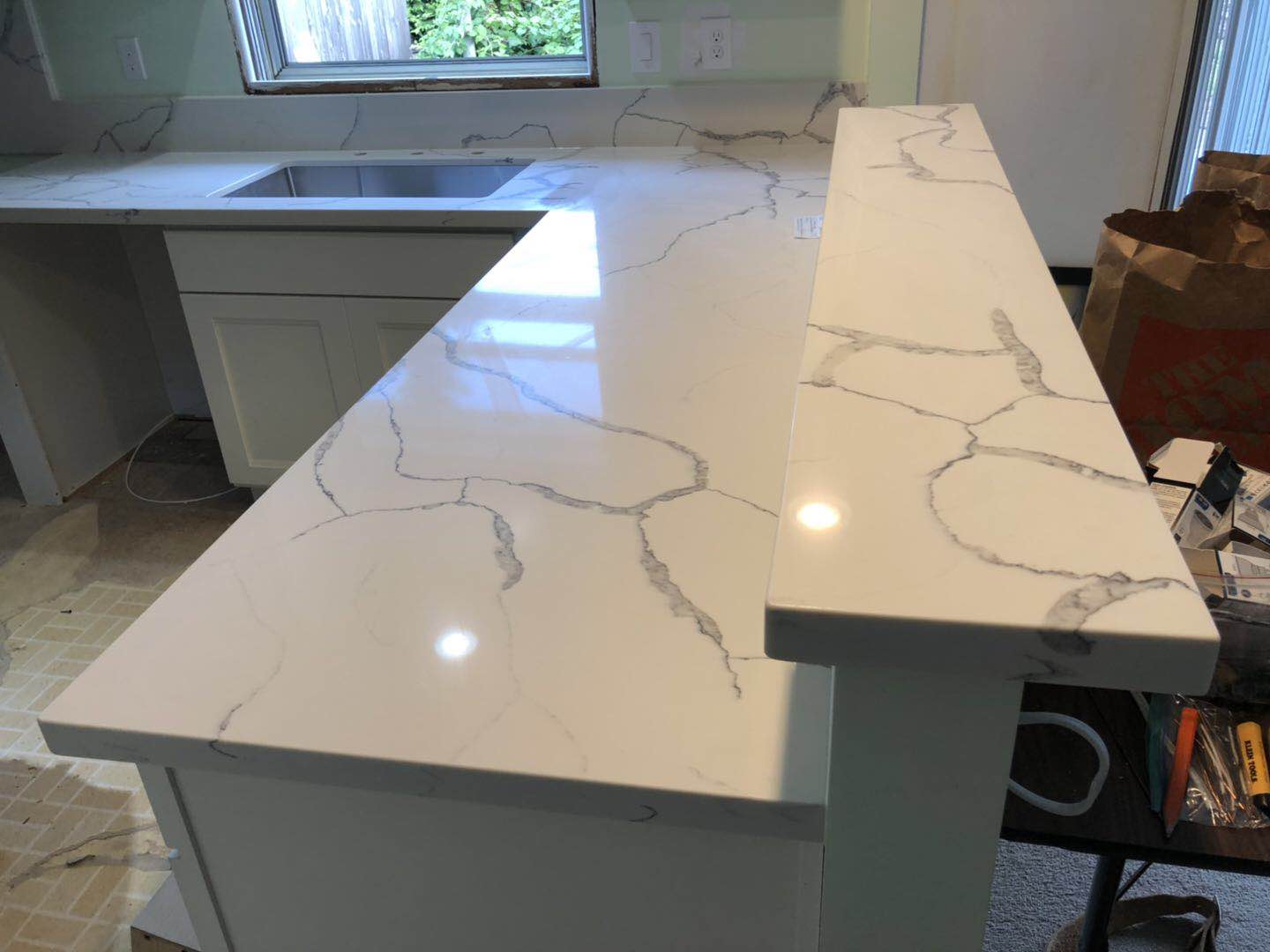 Quartz 2cm Arabescato Countertop - Self Pick Up Only - ZCBuildingSupply