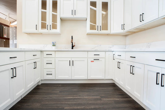 Base 24" - Almond White 24 Inches 2 Drawer Base Cabinet