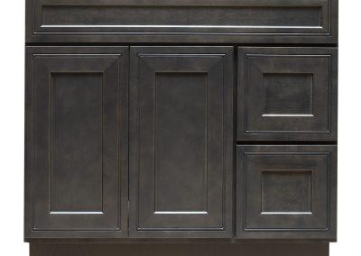 36" Vanity Ashton Grey (Without sink and countertop) Right or Left side Drawer - ZCBuildingSupply