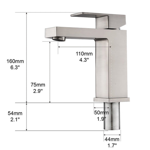 B102 Single Handle Single Hole Bathroom Sink Faucet - ZCBuildingSupply