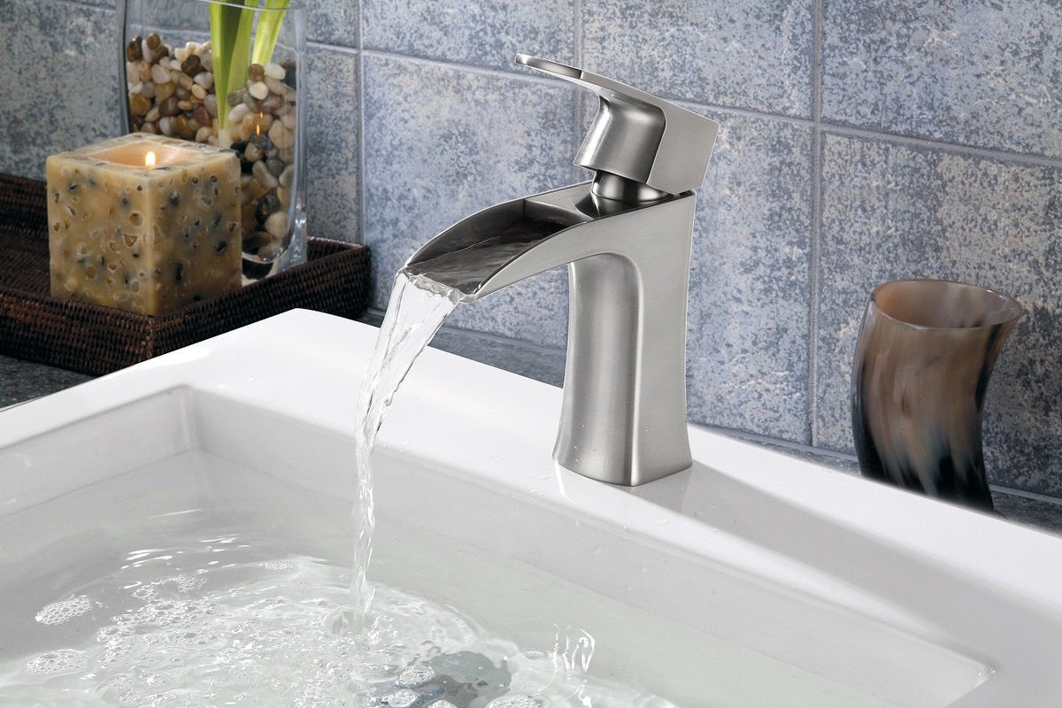 B103 Single Handle Single Hole Bathroom Sink Faucet - ZCBuildingSupply