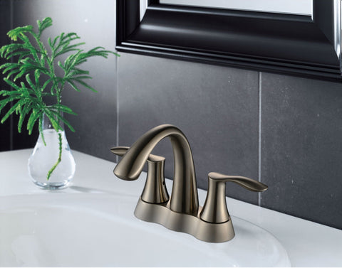 B206-BN  Two Handles Three Holes Bathroom Sink Faucet - ZCBuildingSupply