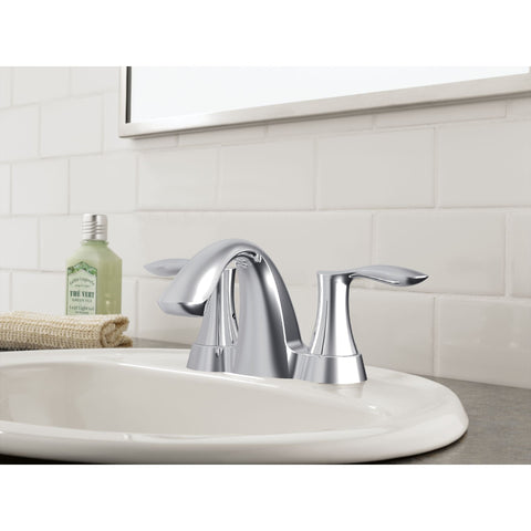 B208  Two Handles Three Holes Bathroom Sink Faucet - ZCBuildingSupply